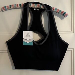 Women's Black Sports Bra XXXL
